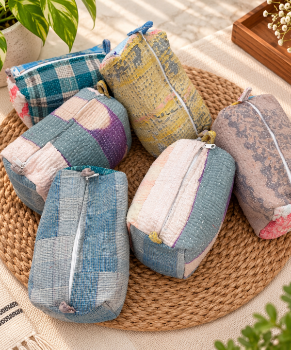 HandMade Kantha Cosmetic Bag