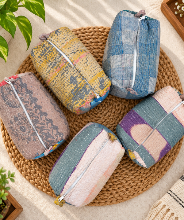 Artisan Made Kantha Quilt Pouch