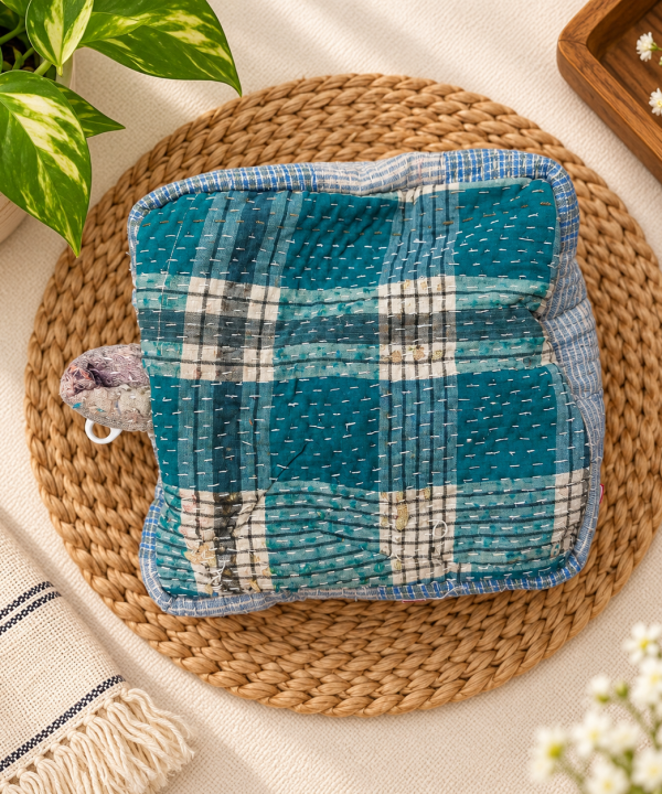 Vintage Kantha Utility Pouch