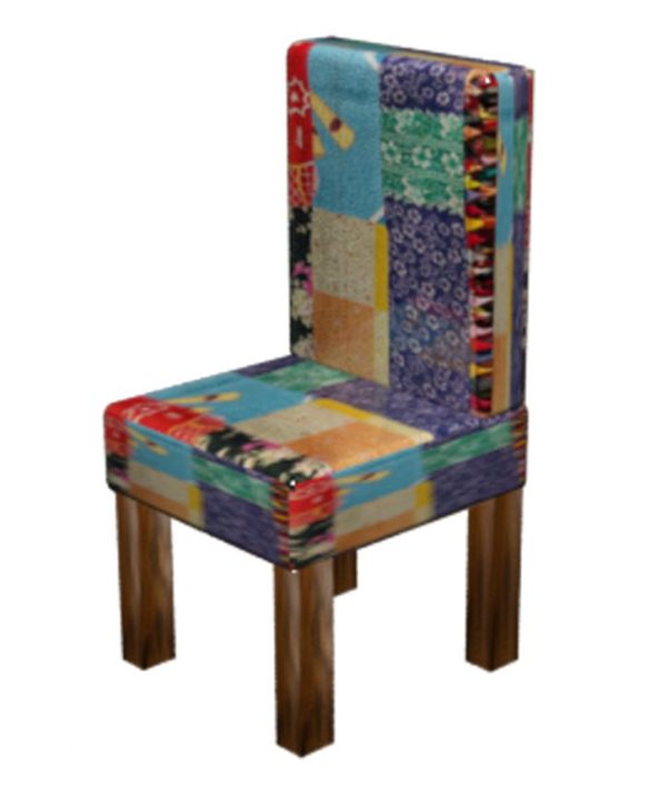 Patchwork Kantha Wooden Chair
