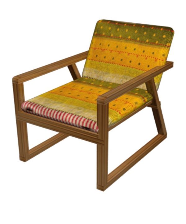 Kantha Upholstered Rest Chair