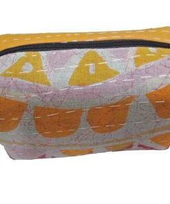 Alternative view of Vintage Sari Kantha Utility Pouch