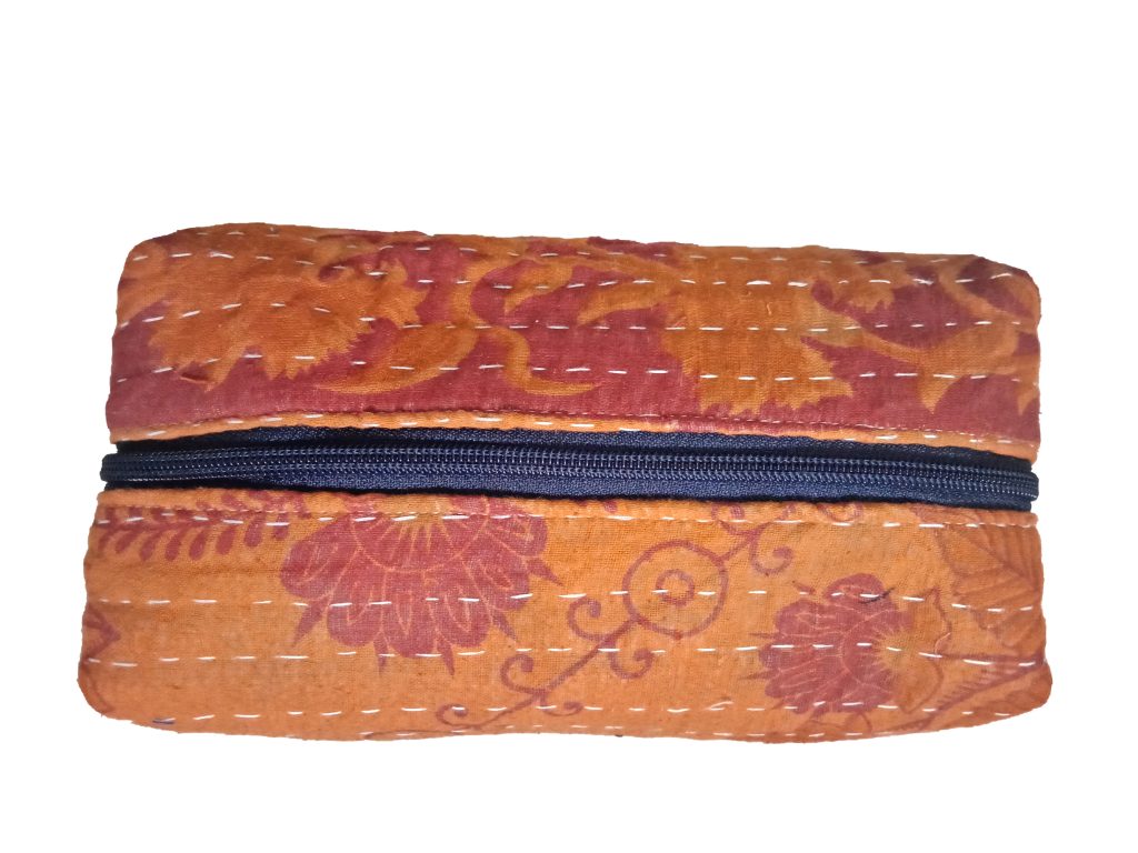 Indian Kantha Toiletry Bag - Vintage Kantha Quilts, Throw Blankets ...