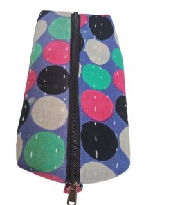 Alternative view of Vintage Kantha Polka Dot Makeup accessories Bag