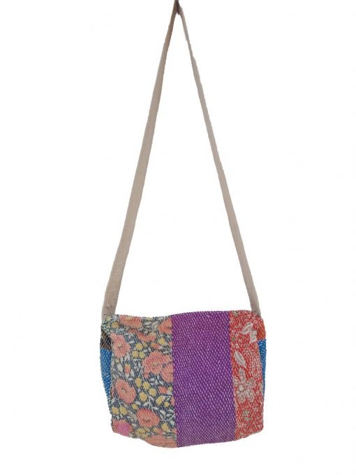 Kantha Embroidered Shoulder Bag - Vintage Kantha Quilts, Throw Blankets ...