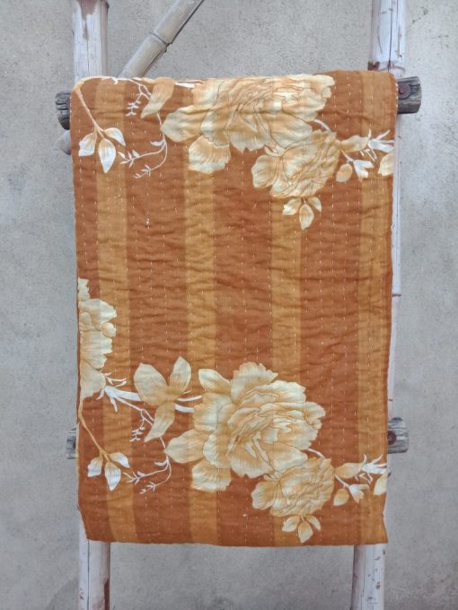 Spring Floral Kantha Quilt