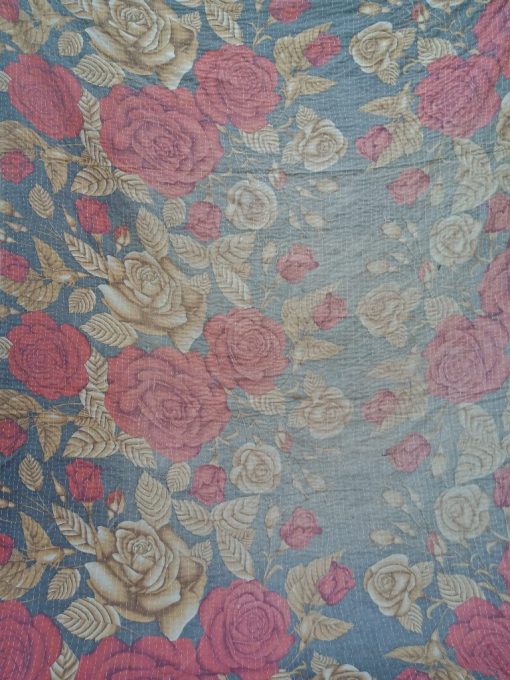 Roses Kantha Throw