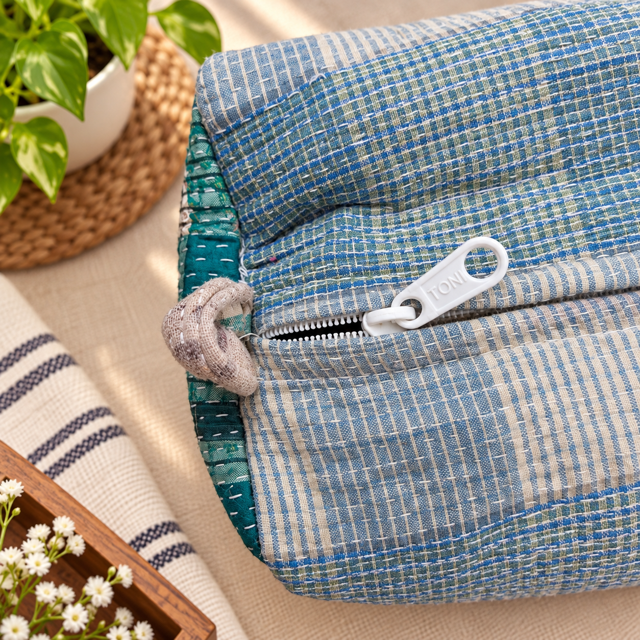 Cotton Kantha Toiletry Bag