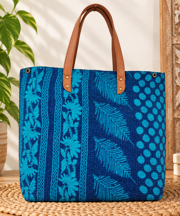 Fine Stitched Kantha Multi usage Shopping Bag