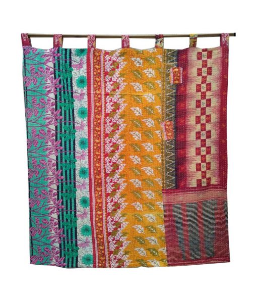 Reversible Indian Kantha Curtain