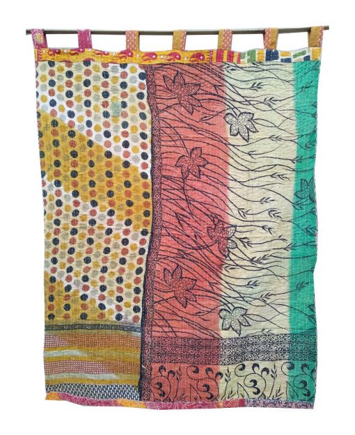 Reversible Handmade Kantha Curtain