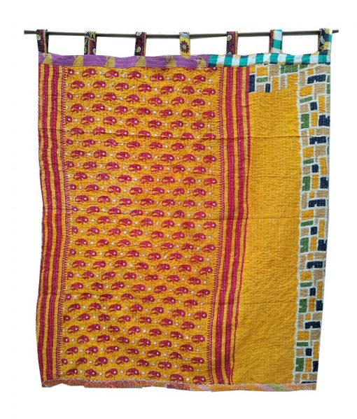 Kantha Quilt Reversible Curtain