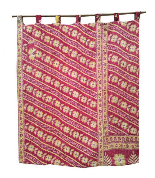 Vintage Kantha Quilt Curtain