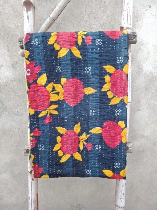 Garden Floral Kantha Quilt