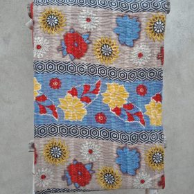 Floral Cotton Kantha Throw