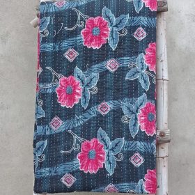 Red Roses Kantha throw