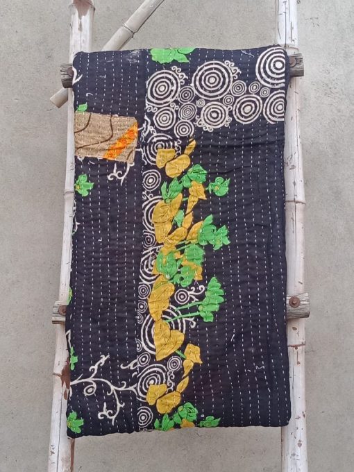 Circular Vintage Kantha Quilt