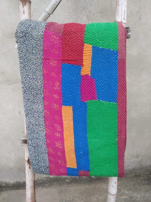 Patchwork 6 layered Vintage Kantha Throw