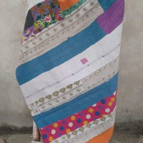 heavy Indian Kantha Quilt 6 layered