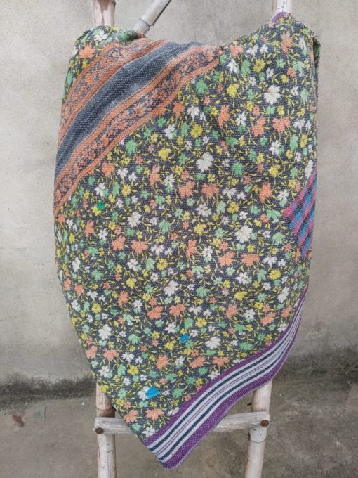 floral heavy 6 layered kantha