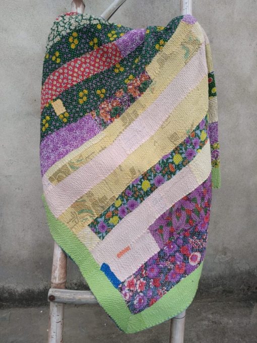 rare heavy kantha throw