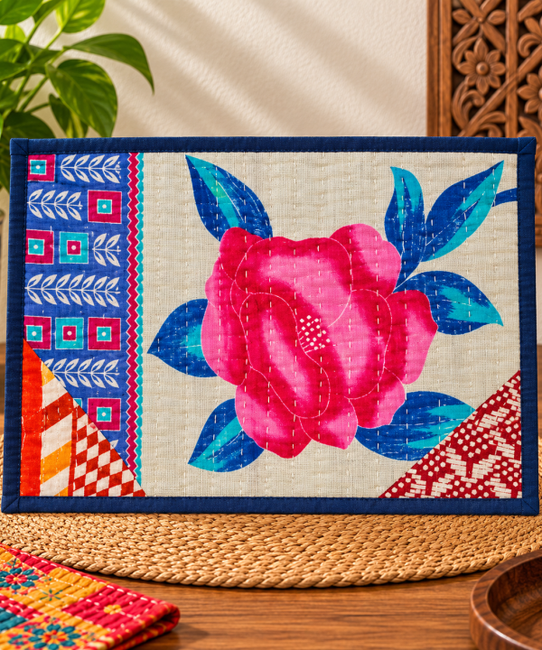 Bohemian Kantha Placemats Set -Assorted