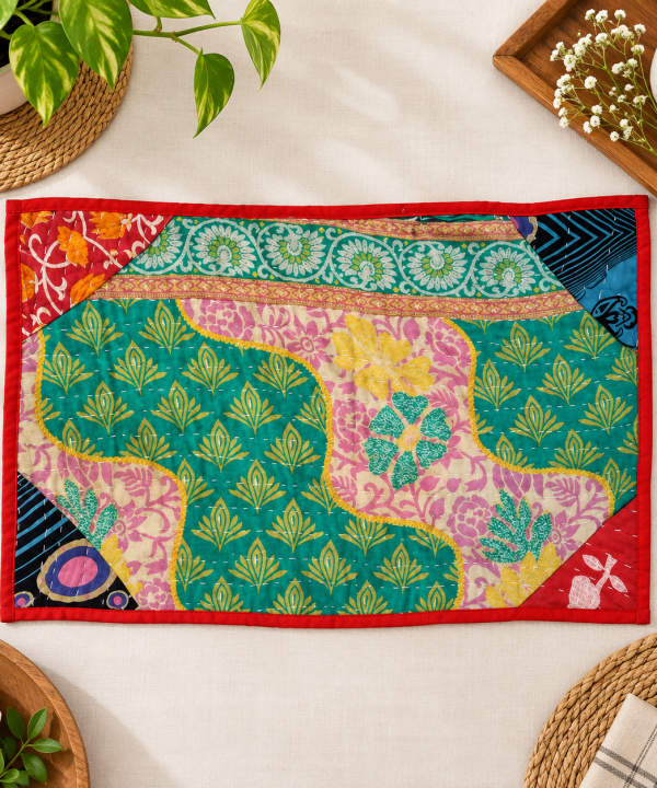 Kantha Quilt Placemats Set -Assorted