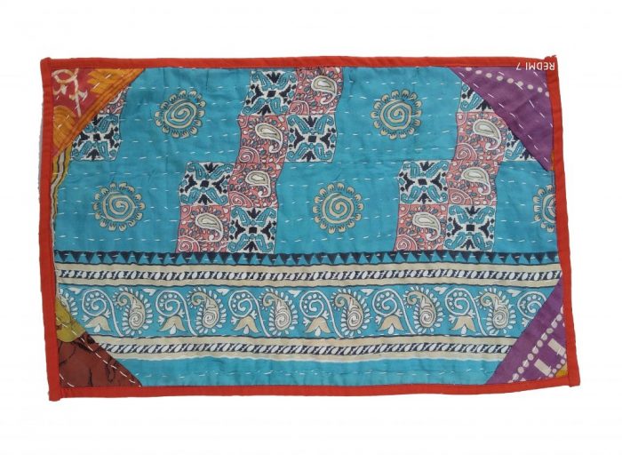 Kantha Placemats Paisley Set Assorted Vintage Kantha Quilts, Throw