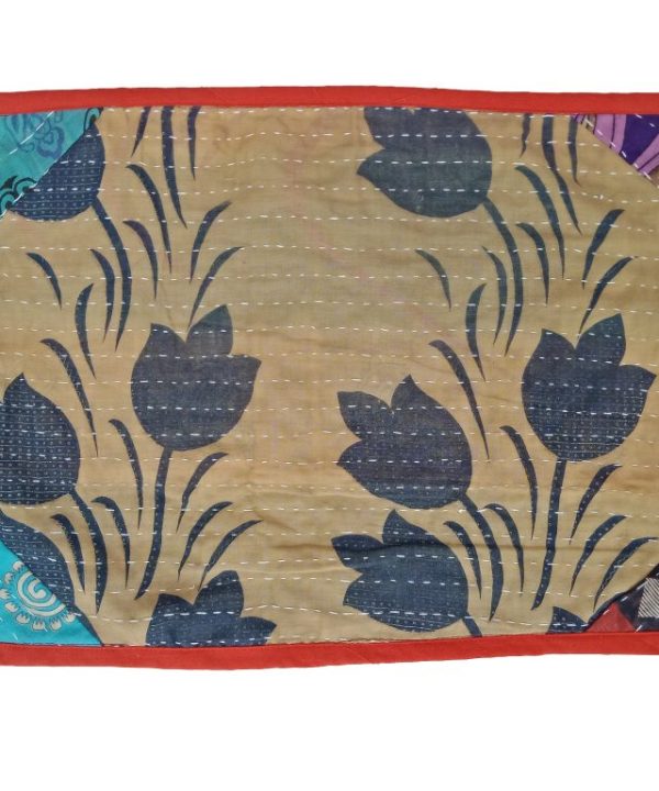 Vintage Kantha Floral Placemats Set