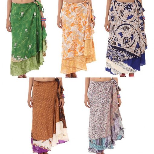 Recycled Sari Wrap Skirt