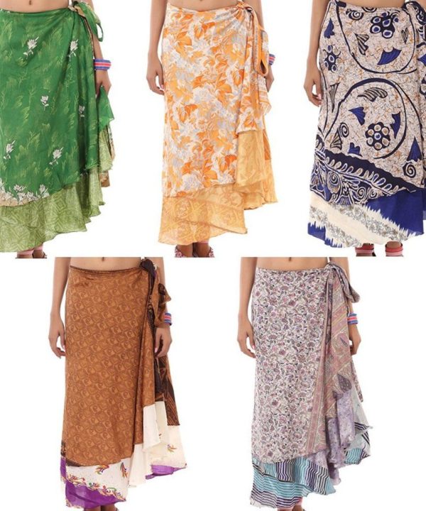 Recycled Sari Wrap Skirt