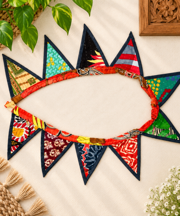 Sari Kantha Handstitched Bunting