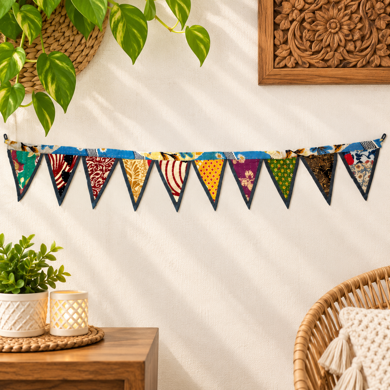 Kantha Window Valance - Set of 2 - Image 3