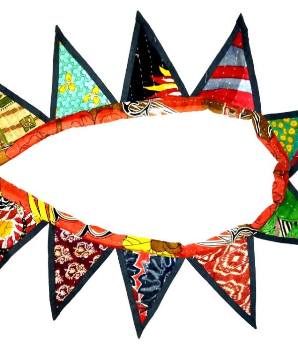 Sari Kantha Handstitched Bunting