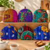 2 Pcs Vintage Kantha Tea Cozy Covers – Handmade Quilted Cotton Teapot Covers, Assorted Boho Kitchen Decor 14 x 11 Inches - Image 2