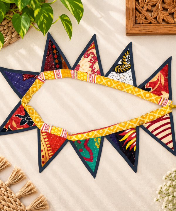 Floral Kantha Bunting Decor - Set of 2