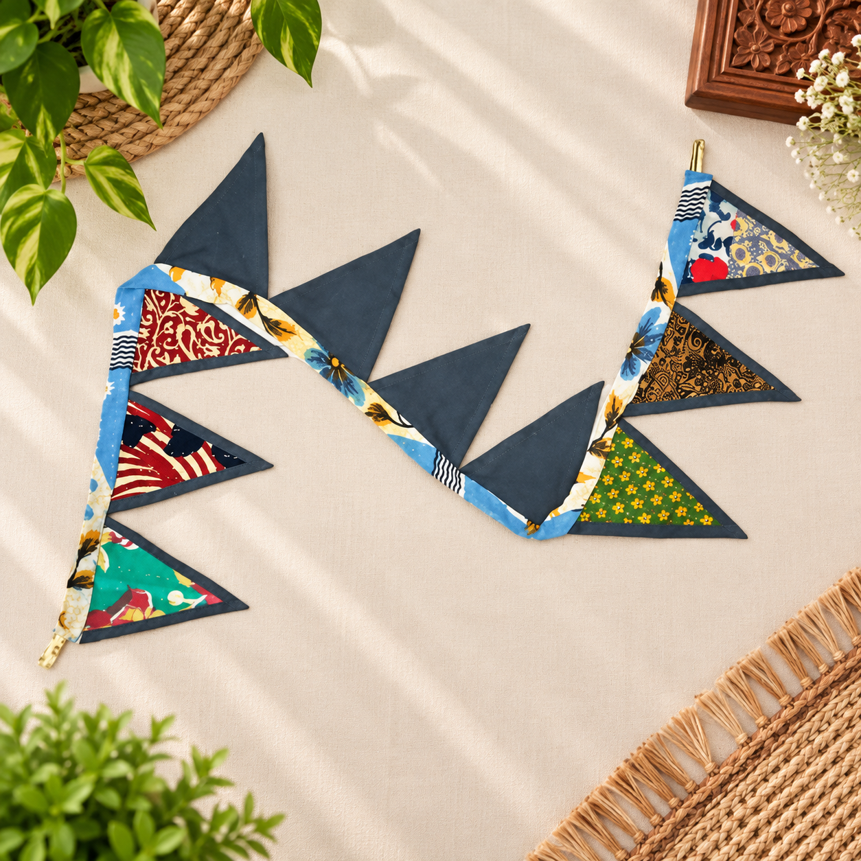 Kantha Window Valance - Set of 2 - Image 2