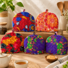 2 Pcs Vintage Kantha Tea Cozy Covers – Handmade Quilted Cotton Teapot Covers, Assorted Boho Kitchen Decor
