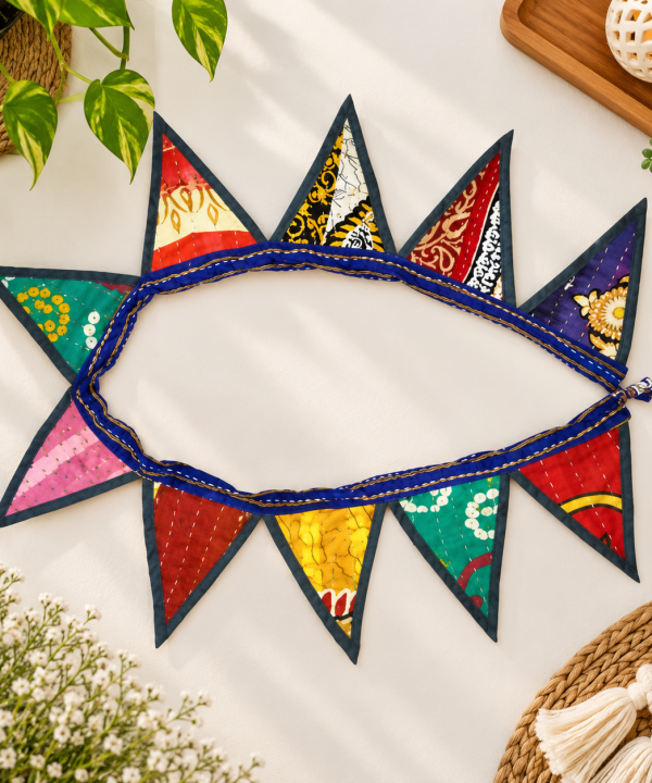 Floral Kantha Window Valance - Set of 2
