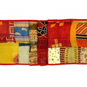 Sari Kantha Table Runner