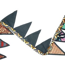 Alternative view of Floral Kantha Embroidered Bunting - Set of 2