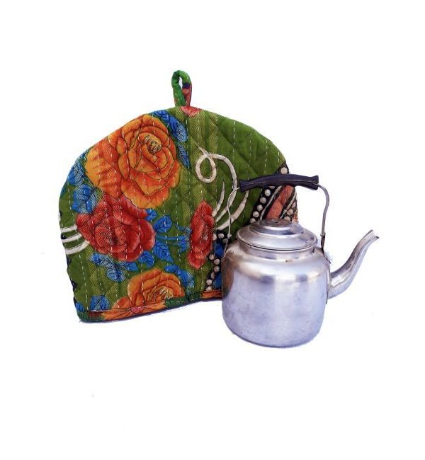 Alternative view of Boho Kantha Tea Cover