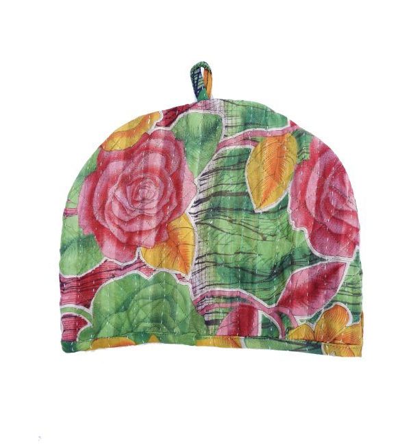Spring Floral Kantha Teapot Cover