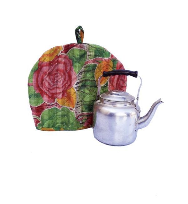 Alternative view of Spring Floral Kantha Teapot Cover