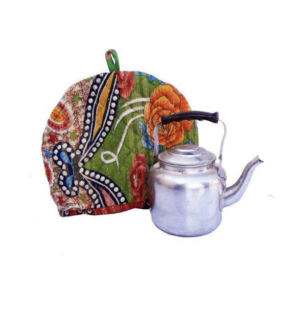 Alternative view of Spring Floral Kantha Kettle Cover