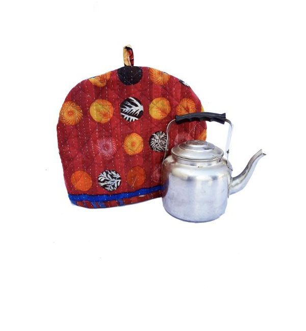 Alternative view of Polka Dot Kantha Teacozy