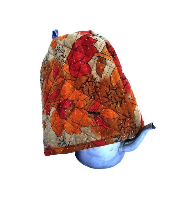 Alternative view of Indian Cotton Sari Kettle Cover