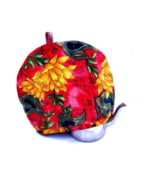 Alternative view of Floral Kantha Kettle Cover