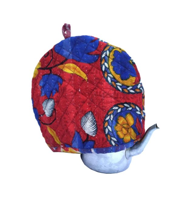 Alternative view of Teapot Cover Kantha Floral