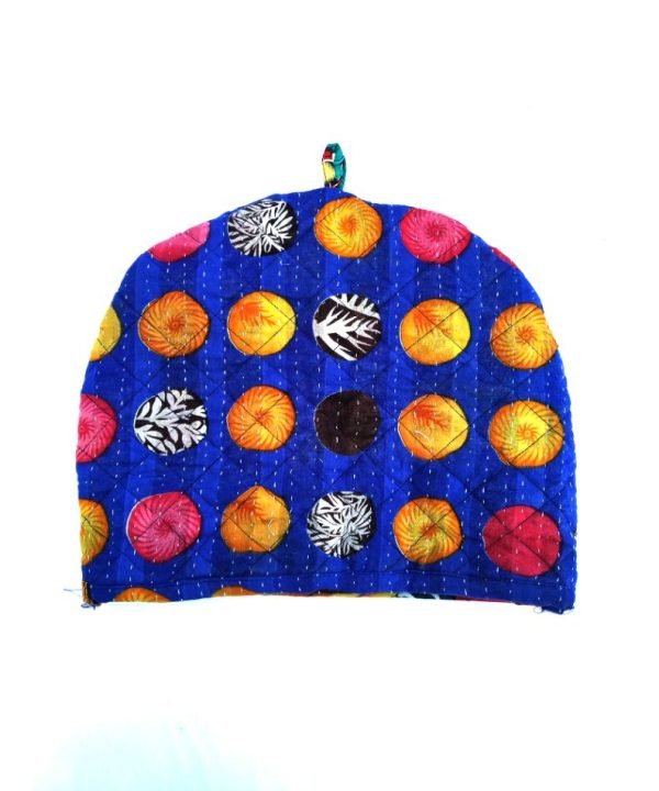 Polka Dot Kantha Kettle Cover